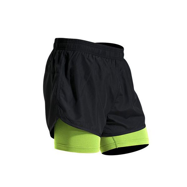 Tighta stretchshorts för män träningsserie snabbtorkande fitnessbyxor  w4-200: 4xl / Svartgrön