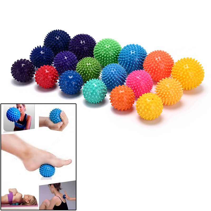 7/7.5/9cm fods spidse massagebold triggerpunkt sport fitness hånd fod smertelindring muskel afslapningsapparat unisex randomcolor