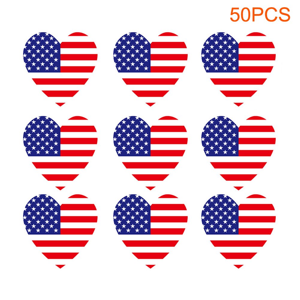 500Pcs/Roll Praktische Presidentsverkiezingen Pvc Waterdichte Zelfklevende Universal Usa Sticker Amerikaanse Onafhankelijkheid Dag