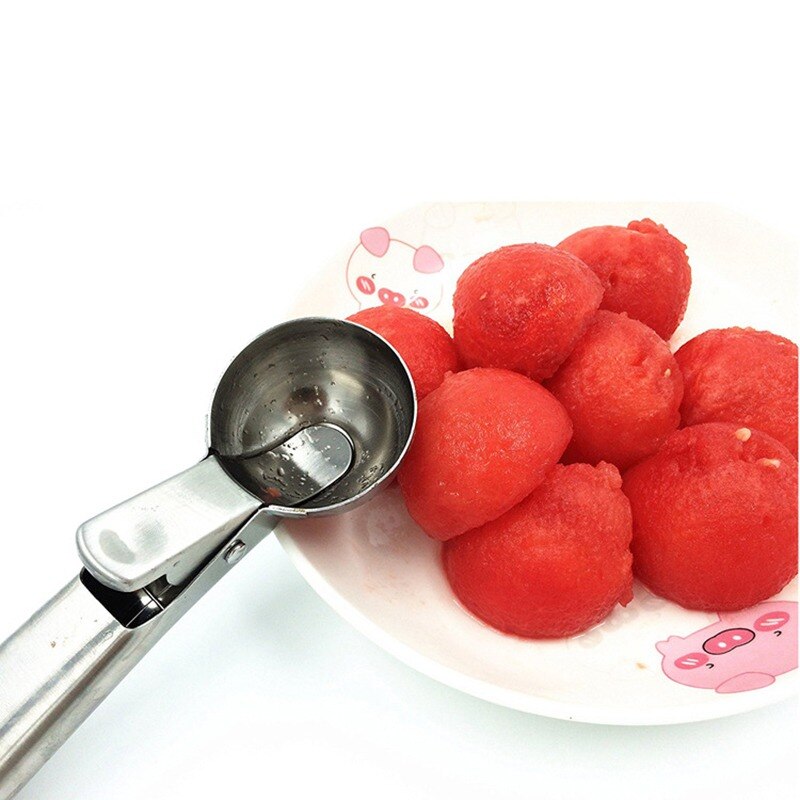 Stainless Steel Ice Cream Spoon Multi-funtion Mashed Potatoes Watermelon Jelly Yogurt Cookies Handle Scoop Kitchen Accessories