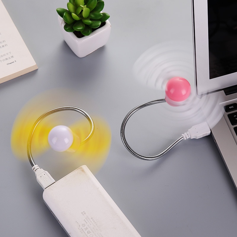 MINI Flexible USB Metal Fan Gadgets Cooling Fan For Office Desk Cool Adjustable Display Fan for PC Laptop Desktop Ventilador
