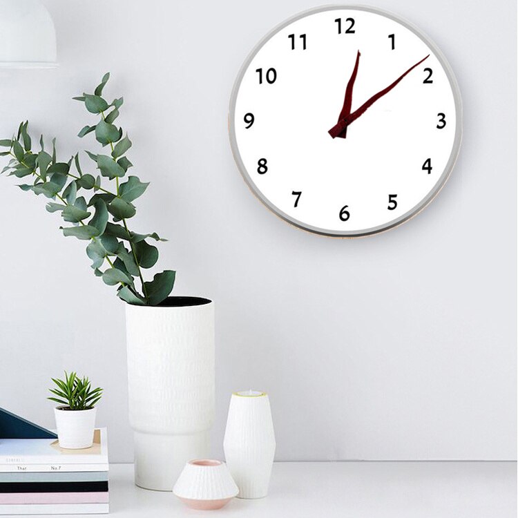 1 set Grote Muur Quartz Klok Zwarte walnoot Massief Houten handen Creatieve DIY pointers Reparatie Vervanging Gereedschap voor 12 inch klok