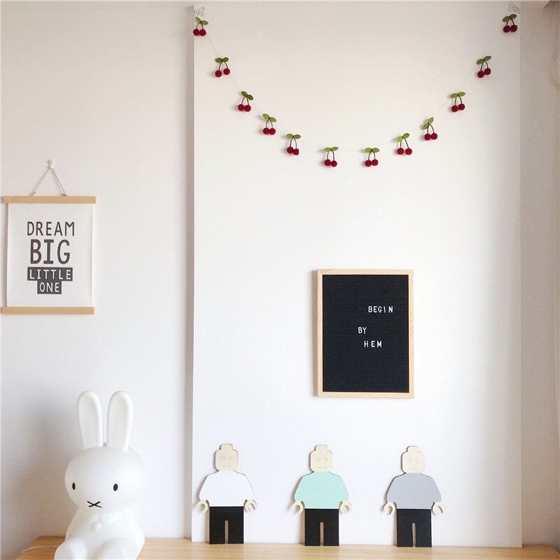 Artesanal padrão de cereja decoração do quarto bebê crianças tenda quarto decoração acessório pendurado na parede pingente para cama do bebê pára-choques