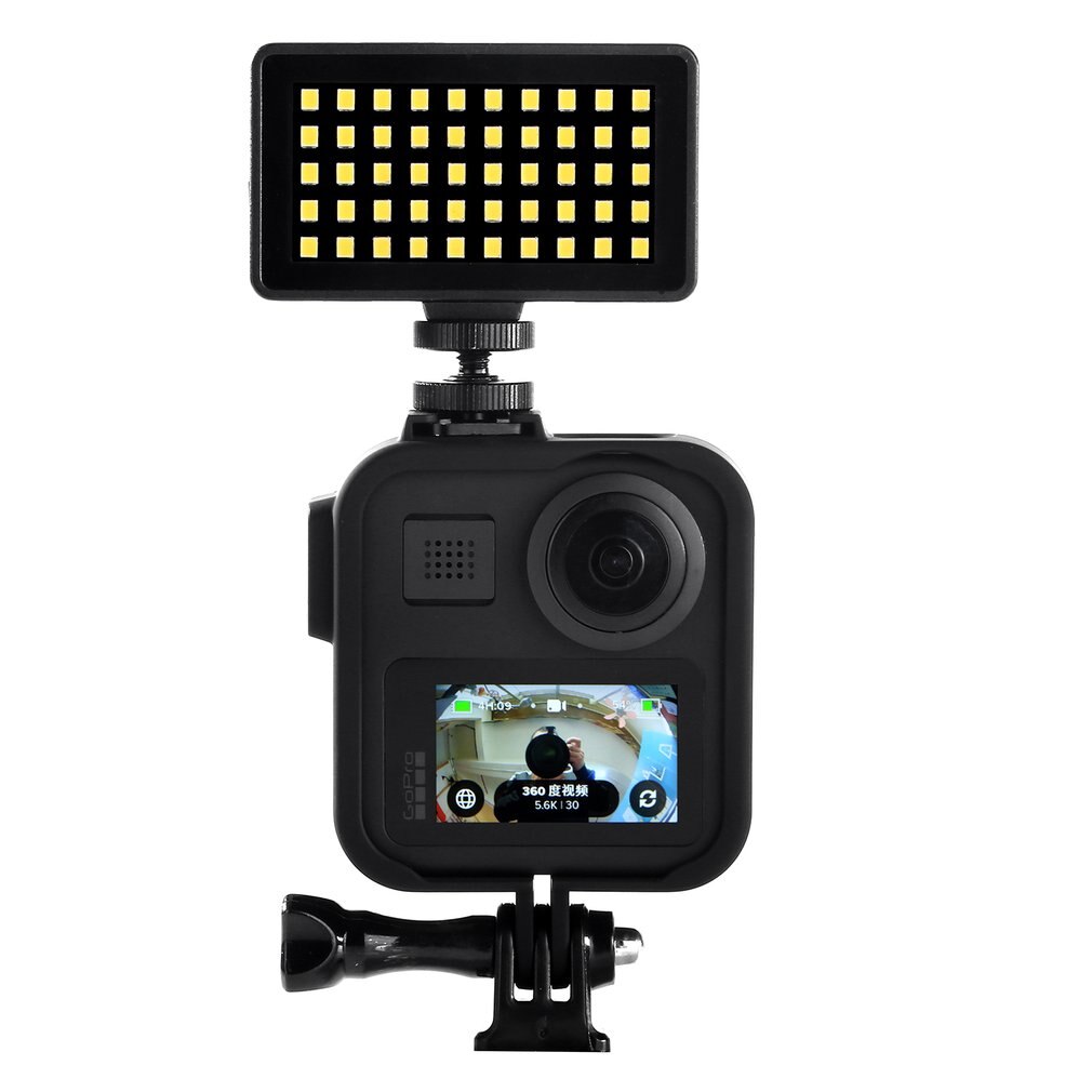 Panoramic Action Camera Side Border Protect The Fuselage Precise Hole Position Feel Comfortable Black