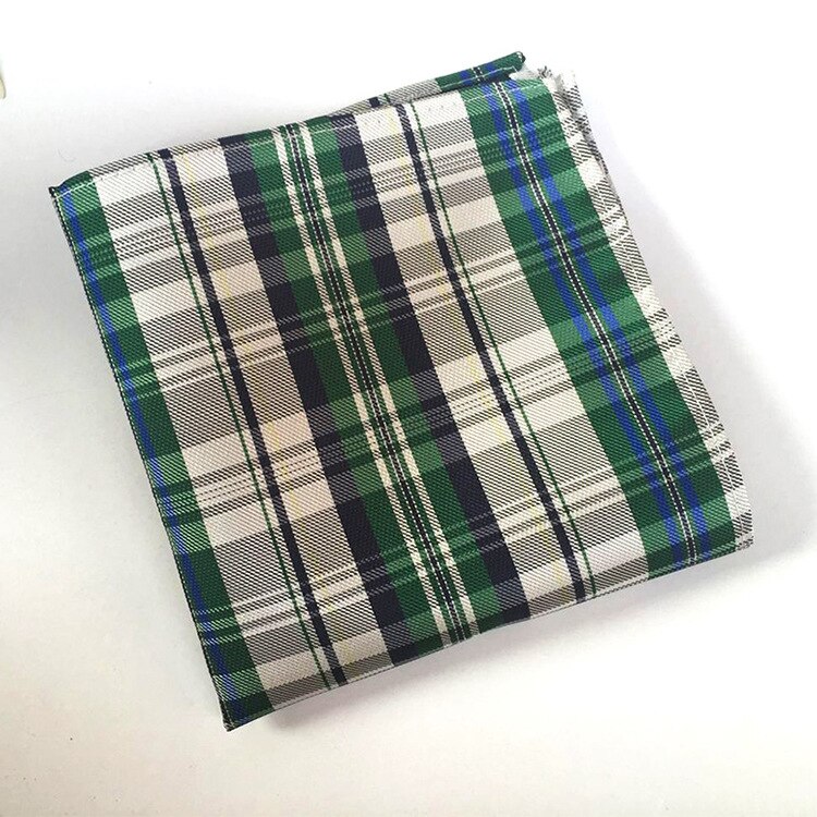 Classy Paisley Plaid Check Mens Silk Handkerchiefs Red Gray Blue Black Yellow Men Wedding Pocket Square: GZ-03