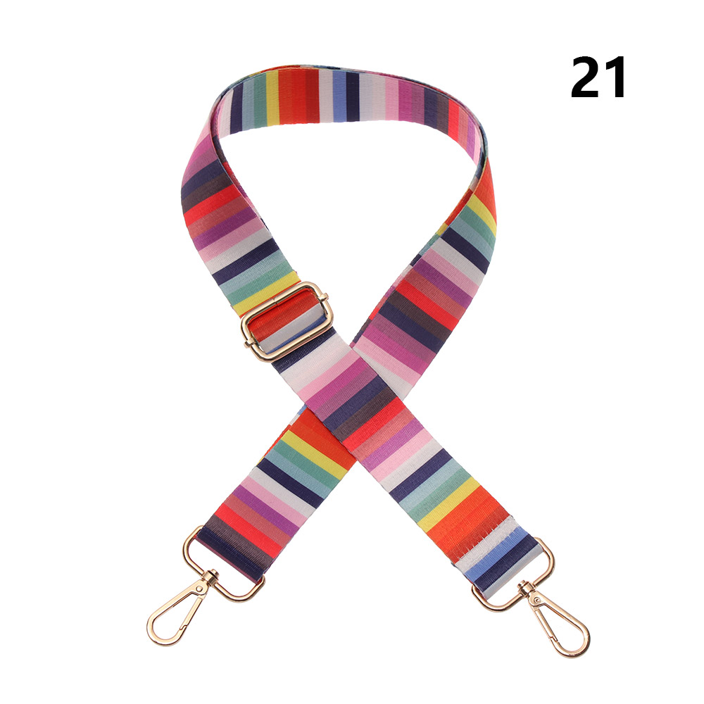 Rétro sangles pour sacs femmes arc-en-ciel réglable sac à bandoulière ceinture chaîne décorative sac à main sangles sac accessoires: 21