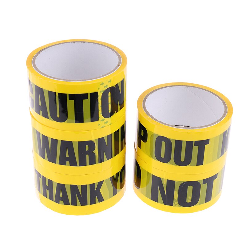 48mm*25m 1pc Warning Tape DIY Sticker Caution Barrier Remind Work Safety Adhesive Tapes For Mall Store School Danger