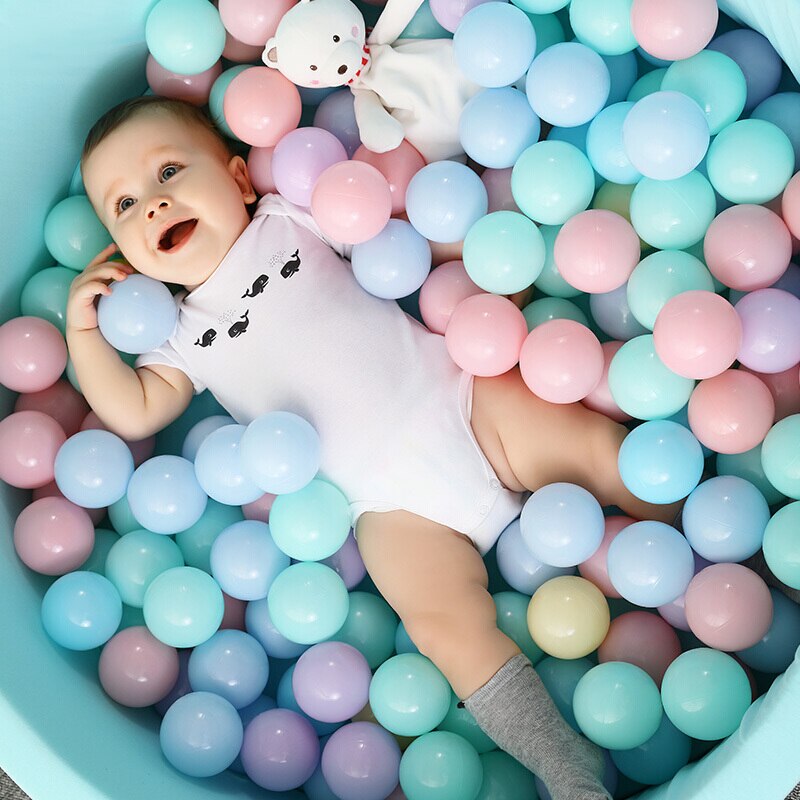 200 Pcs Kids Toy Balls Colorful Ocean Ball Soft Plastic Eco-Friendly Water Pool Ocean Wave Ball Pit Toys for Baby Dia 5.5cm