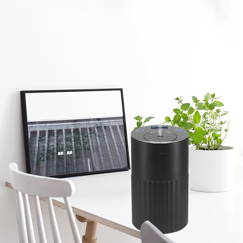 Waterloze Diffuser Aroma Usb Aluminium Geur Vernevelaar Diffuser Aromatherapie Essentiële Oliën Diffuser Zonder Water Voor Thuis Auto: Black