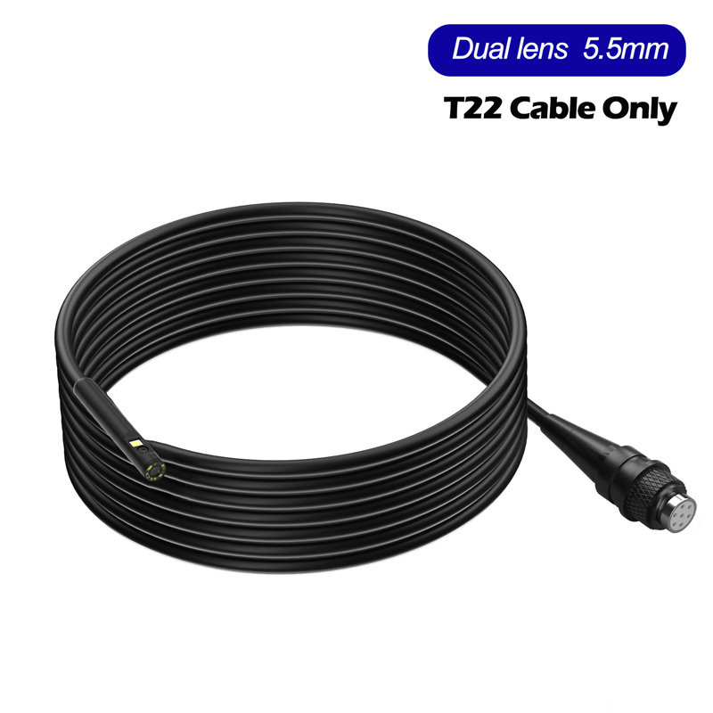 VISHRT Alleen endoscoopcamerakabel Enkele dubbele drievoudige lens 8 mm/5,5 mm/3,9 mm Alleen stijve kabel Camerakabel zonder schermmonitor: WHITE / 5m