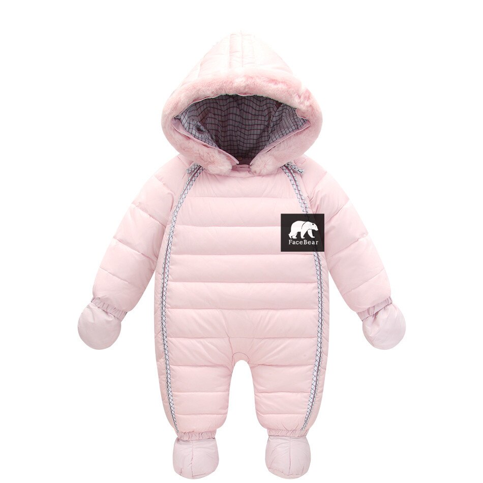 Orangemom Winter Baby Boy Snowsuit 90% Eendendons Baby Sneeuw Jas Waterdicht Dikke Jumpsuit Voor Kinderen Jas 6-24M Baby: pink / 9m