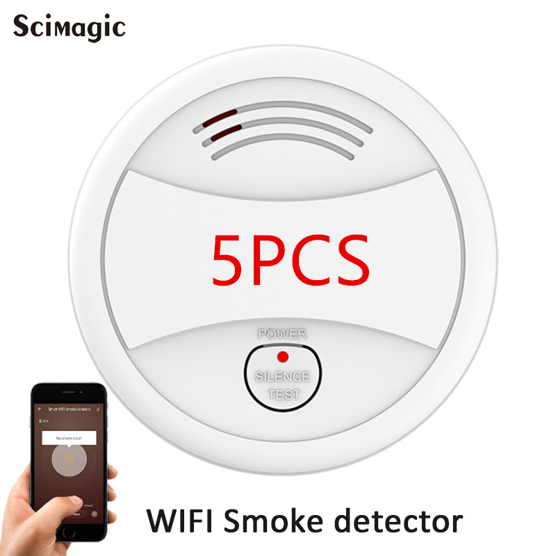 Wireless Home Smoke Detector 80db Fire Protection Firefighter Sensors Store House Security Alarm System