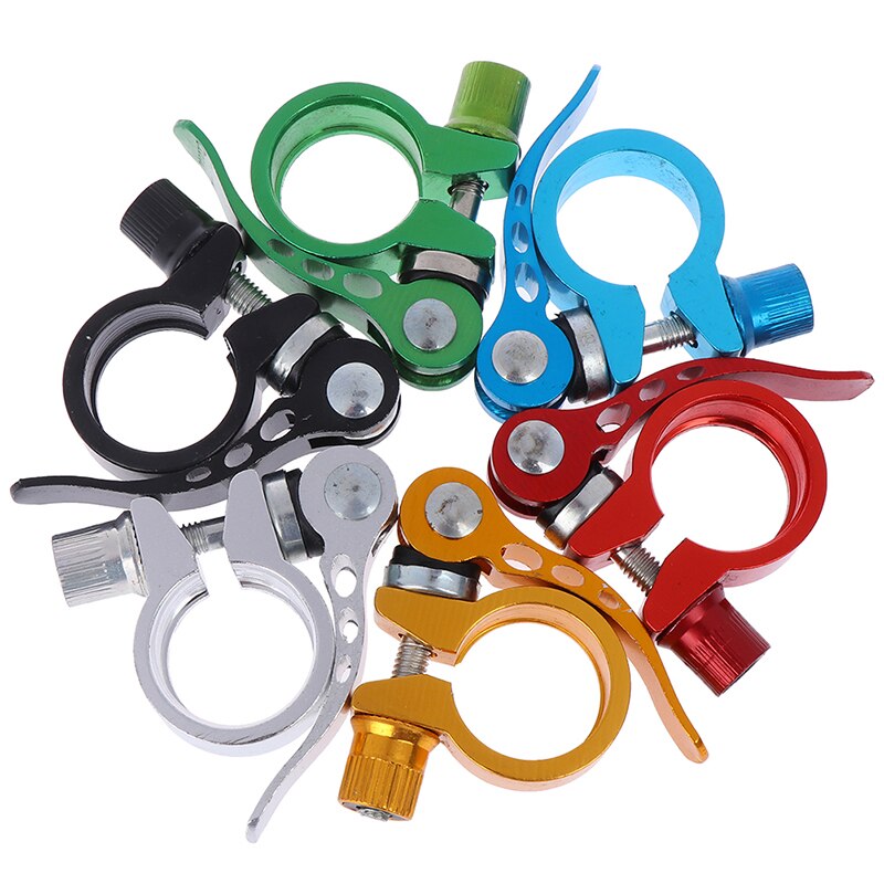 NEUE 25,4-34,9mm Aluminium Bike Fahrrad Sattelstütze Clamp Quick Release Sitz Post