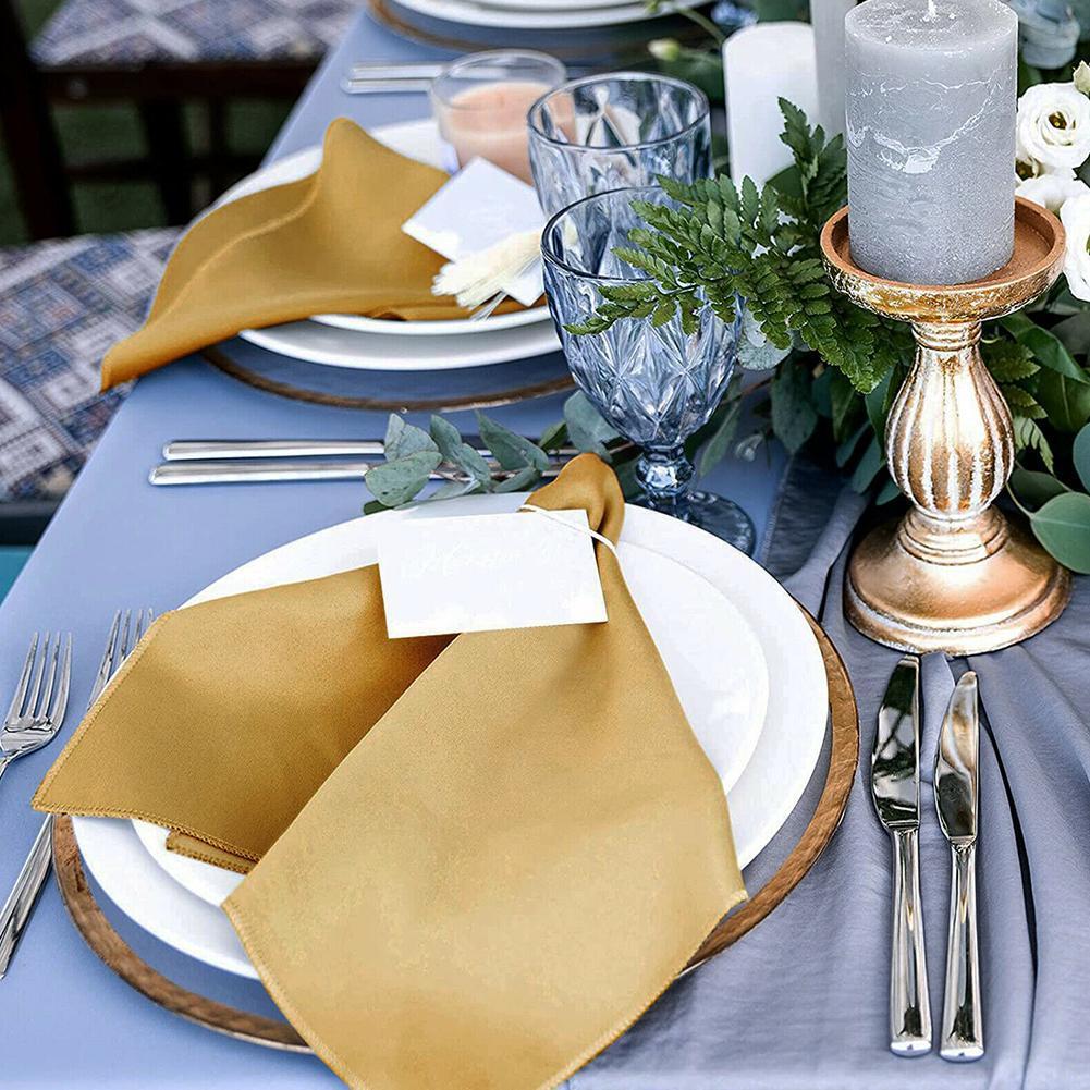 30*30cm Square Napkin Cloth Hotel Restaurant Napkin Cloth Seaming Mouth Napkin Satin Satin Placemat High-density Cloth Hote R7b4