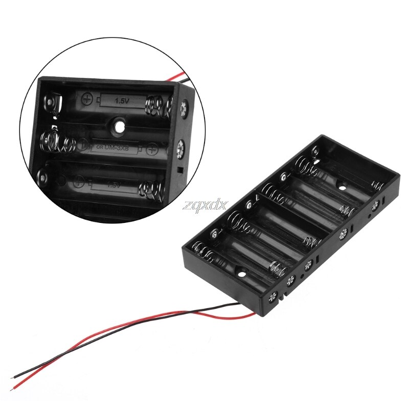 Plastic 8X1.5V Aa 2A Cell Batterij Houder Opbergdoos Standaard 12V Case