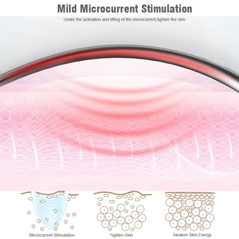 Guasha Facial Roller Massager EMS Microcurrent Face Lift Machine Wrinkle Remover Skin Lifting LED Light Face Massage Beauty Tool