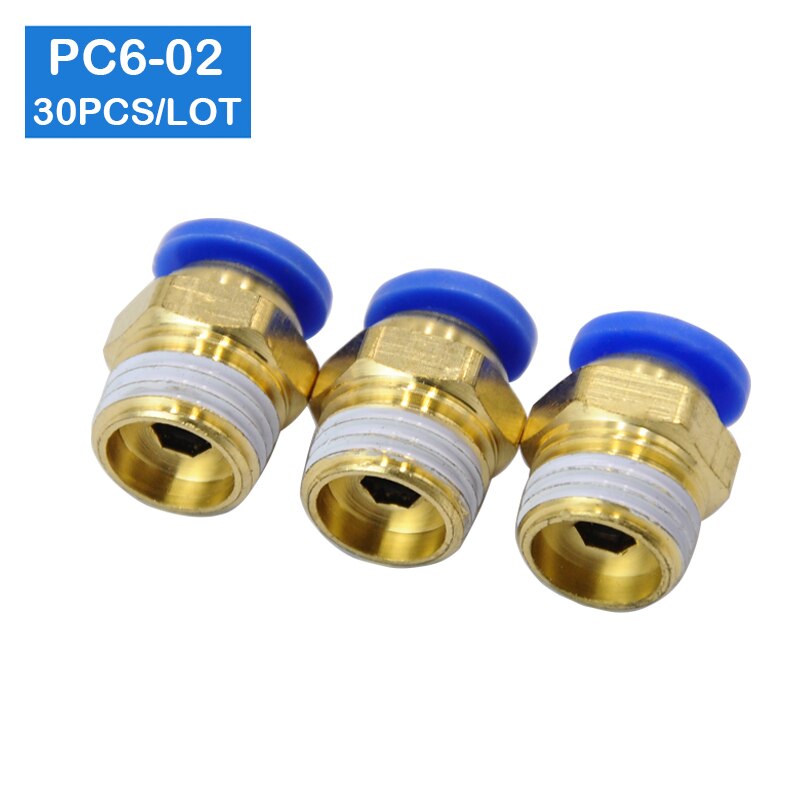 20 Stück Pneumatische Steckverbinder – 6mm Schlauch, 1/4" NPT Gewinde | Aus Messing Für Luftleitung & Druckluft