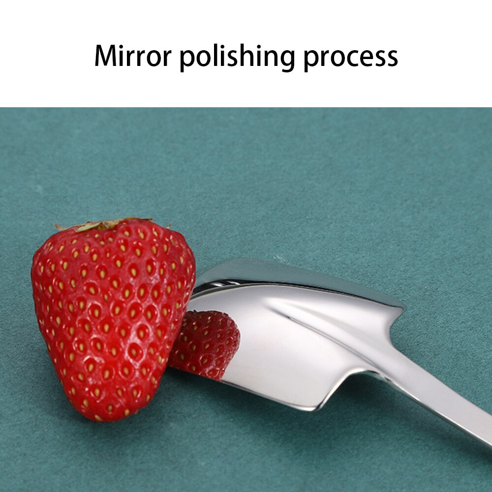 Stainless Steel Iron Shovel Spoon Coffee Ice Cream Spoon Engineering Shovel Retro Cute Square Head Spoon Kitchen Gadget