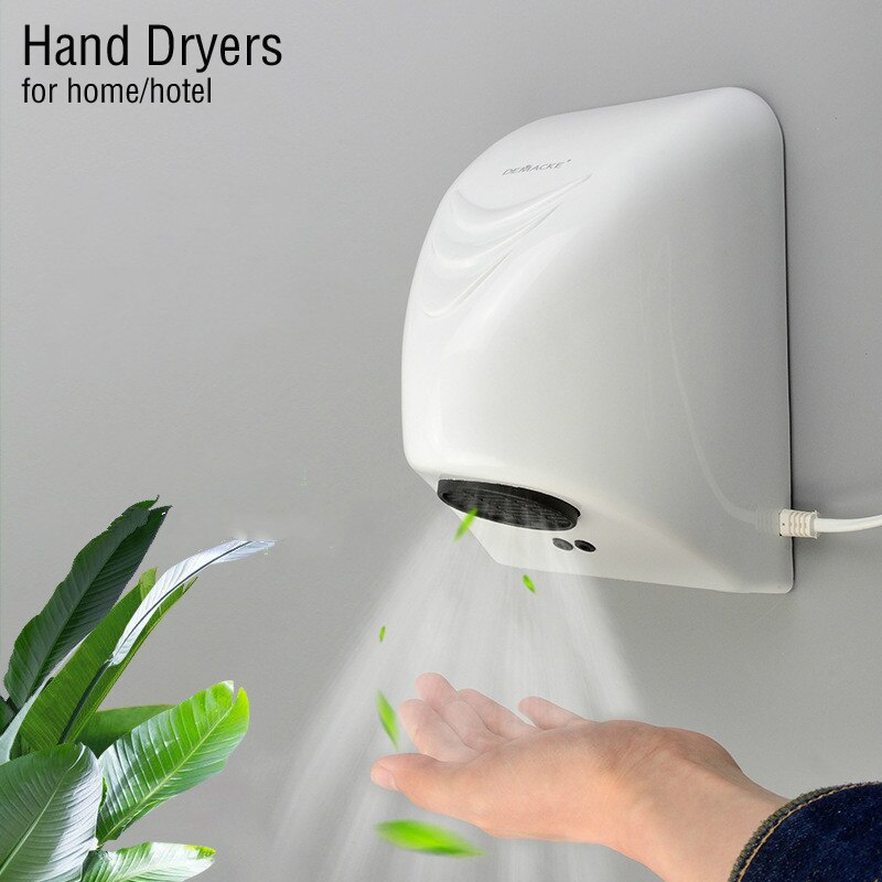 Hotel automatisk håndtørrer sensor husholdnings håndtørrer enhed badeværelse luft elvarmer vind 1000w