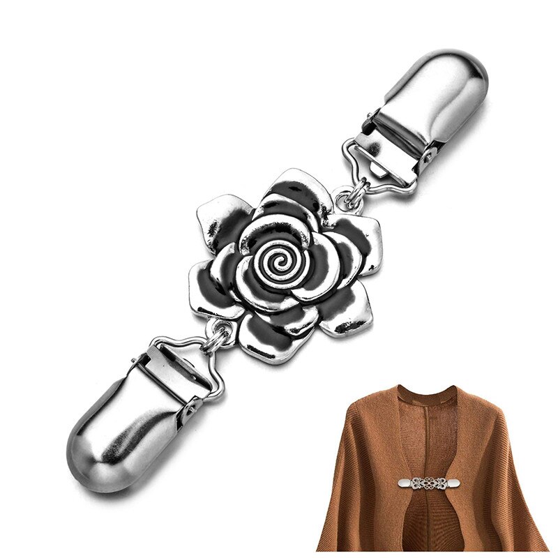 1pc kofta krage clips hållare dam klänningar sjal dekor glänsande kristall cape kappa spännen fästen spänne brosch klämma: 15 10.5 x 3.8cm
