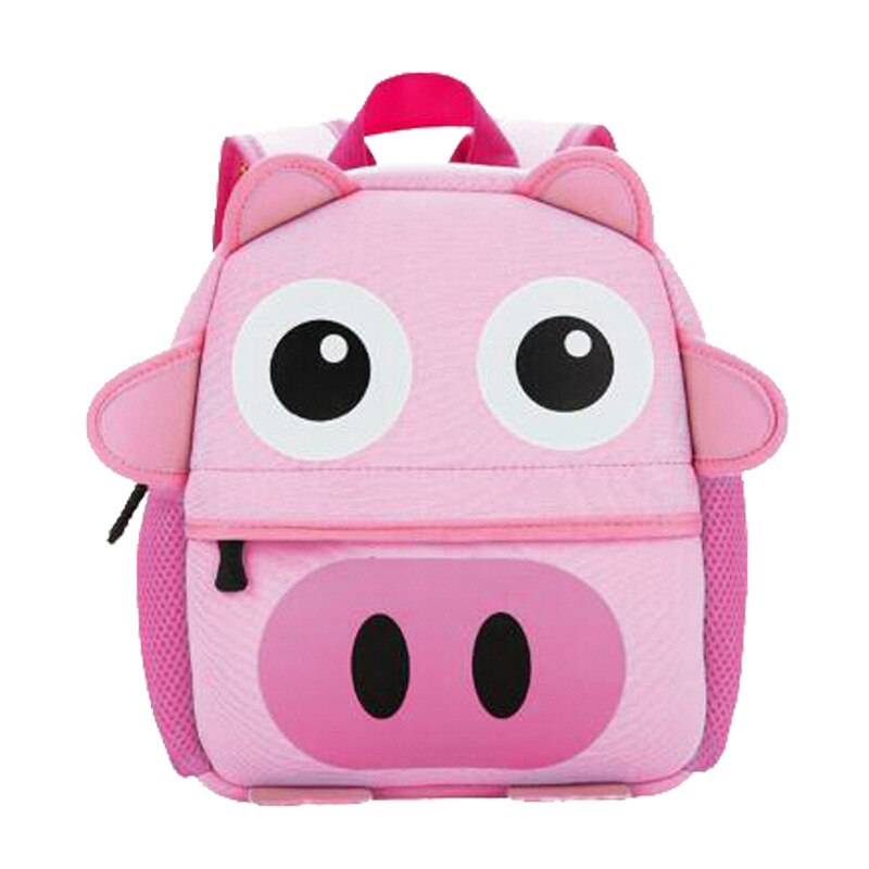 Leuke Kid Peuter Schooltassen Rugzak Kleuterschool Kinderen Meisjes Jongens Schooltas 3D Cartoon Dier Zak: Small Powder Pig