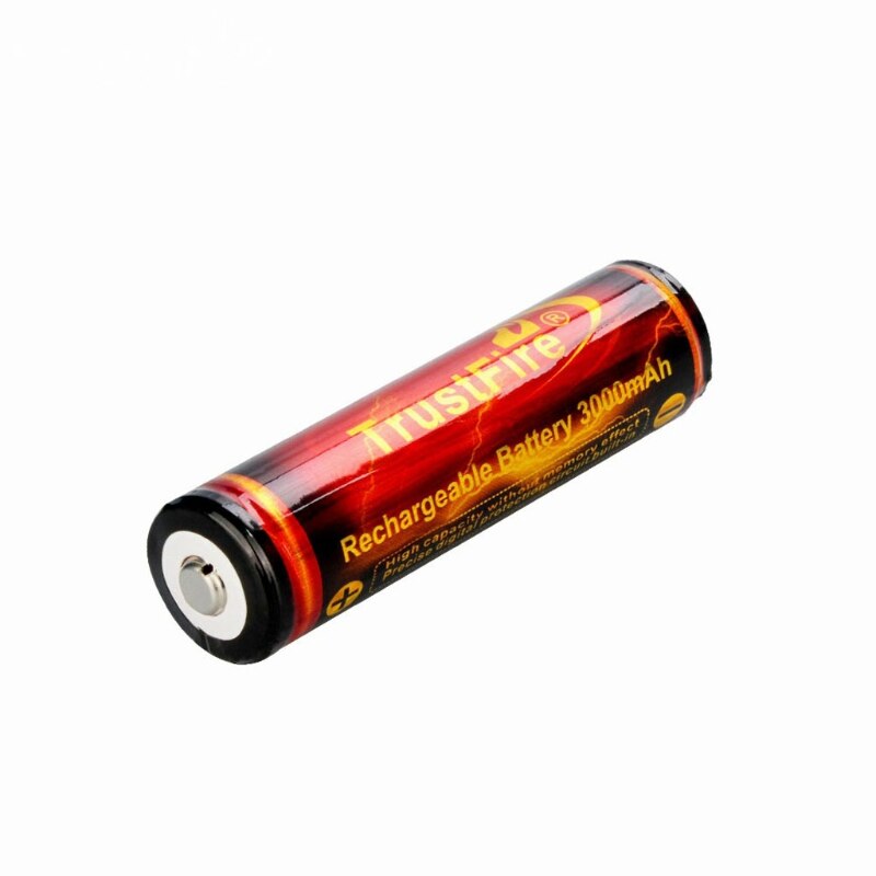 2Pcs 18650 3000mAh Li-ion 3.7V Rechargeable Lithium Battery for LED Flashlights