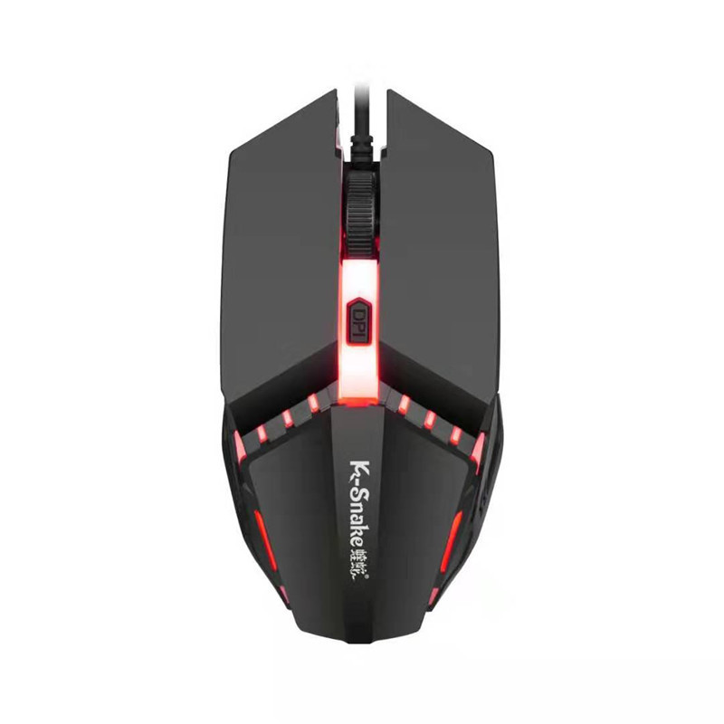 Viper 1600 DPI Mouse Desktop Notebook Universal M11 E-Sports USB Luminous Mouse K-Snaker Left and Right Hands for Laptop