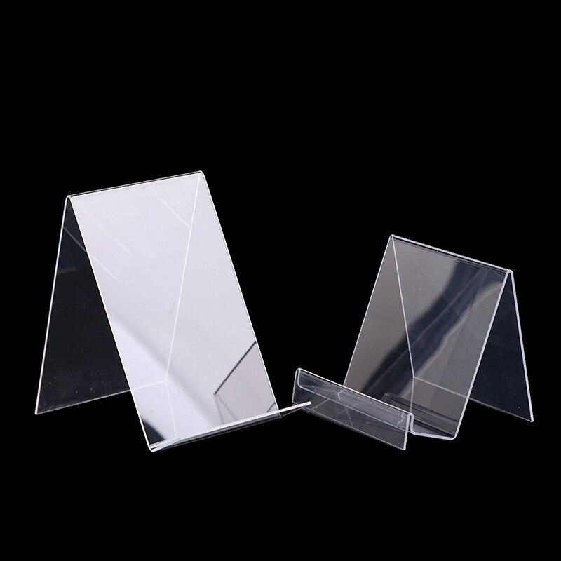 1Pcs Book Display Stand Desktop Book Holder Transparent Acrylic Book Shelf Vertical Book Textbook Display Stand Transparent