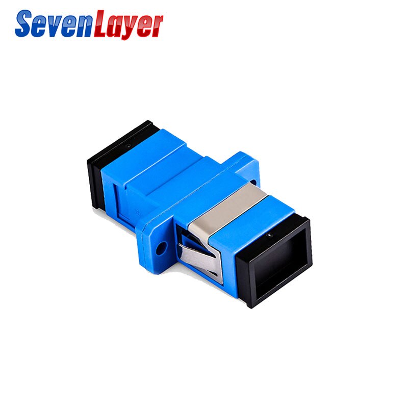 SC-SC flange Fiber Coupler APC Fiber Optic Adapter UPC Optical Simplex Mode SC-SC Fiber Flange PC Connector ftth: blue 100 pieces UPC