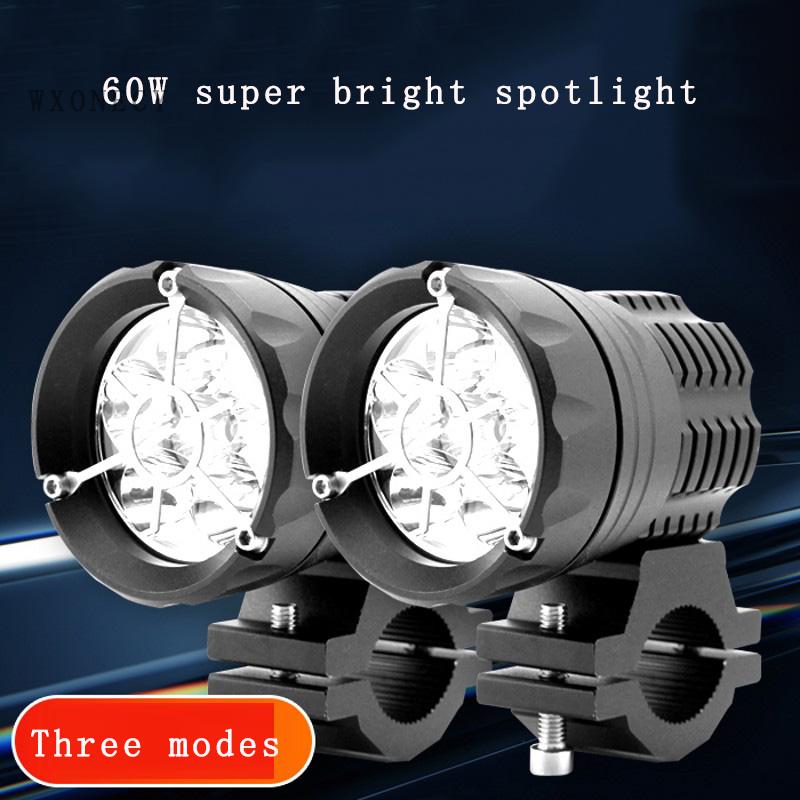 2pcs/1pc 3inch 12v 24v 7500k Waterproof Round Led Night Bar Lights Portable Spotlights Motorcycle Offroad Truck Driving Car Boat