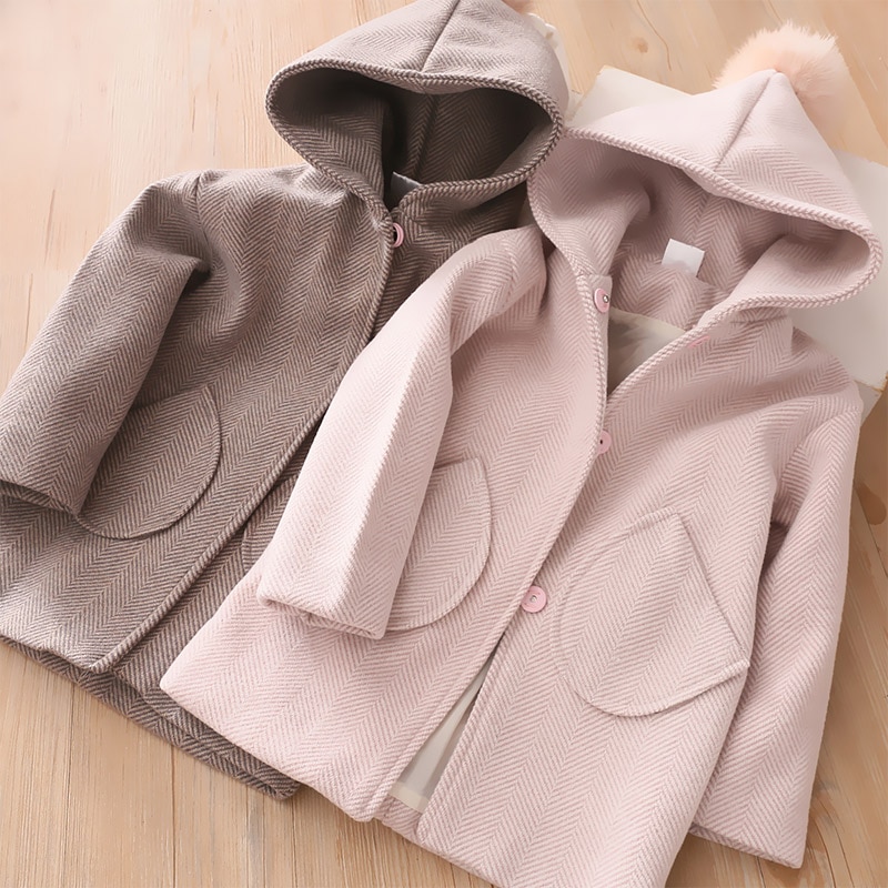 MudiPanda hiver filles à capuche cheveux boule laine manteau bébé vêtements 3 4 5 6 7 ans enfant en bas âge vêtements d'extérieur pour enfant enfants vestes vêtements