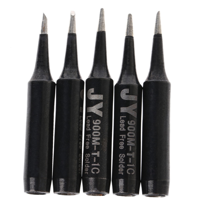6 patrones 5 uds 900M-T cobre reemplazo estilo biselado soldadura de hierro punta de soldadura sin plomo para Hakko 936/Saike 936 852d + 909D