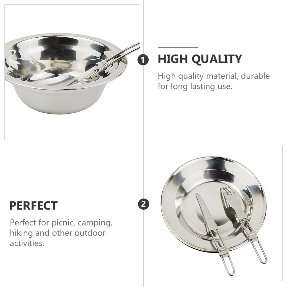 1 Set of Camping Outdoor Utensils Kit Camping Accessories Outdoor Tableware