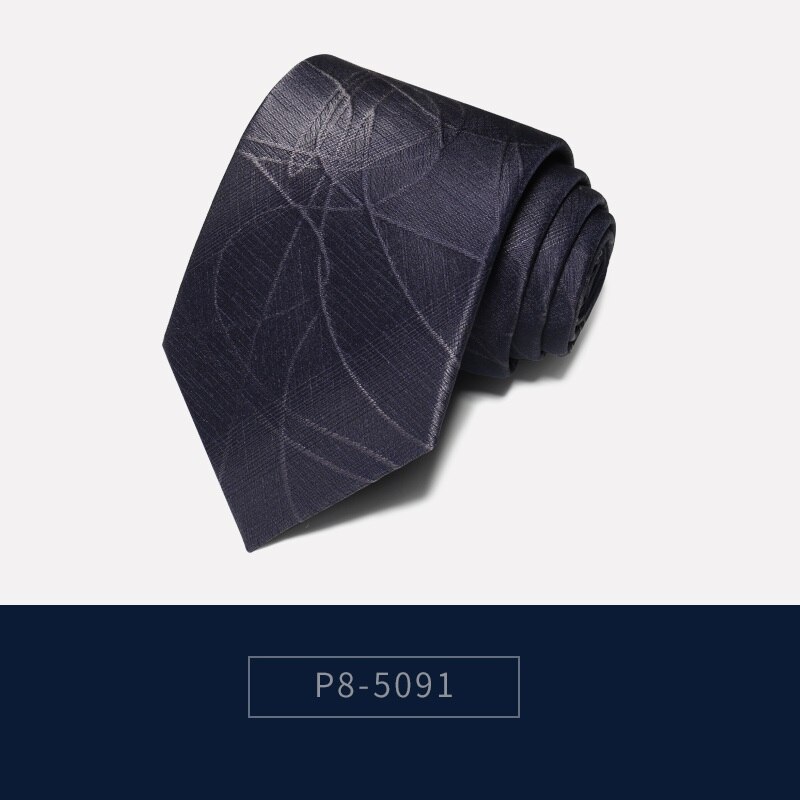 Dark Gray Gradient Pattern 8cm Ties for Men Necktie Business Formal Suit with Box: Default Title