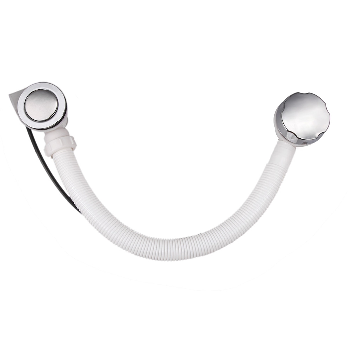 Plastic Bath Waste With Overflow Bathroom Popup Sink Strainer Bathtub Shower Basin Kit Round Chrome Floor Finished Drainer