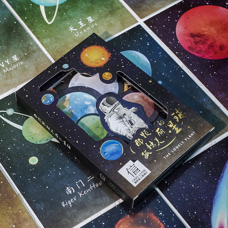30 sztuk/zestaw samotna i piękna planeta pocztówka brązujący serii kartki z życzeniami DIY dziennik dekoracja materiały piśmienne