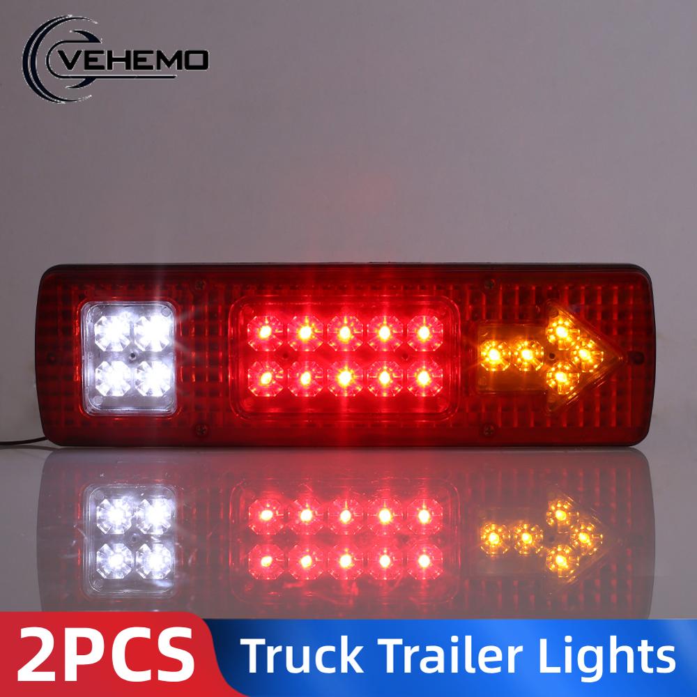 Vehemo 2Pcs Led 24 V Truck Trailer Lichten Paar 24 V Truck Led Side Marker Licht Achterlicht Signaal Lamp deel Accessoires