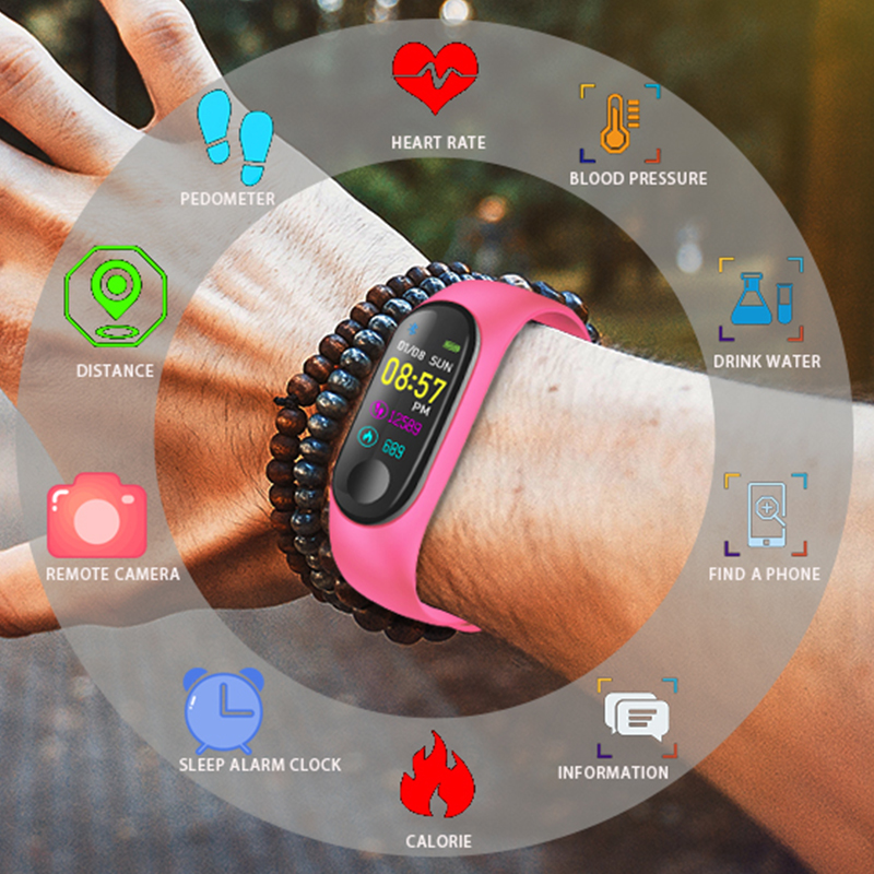 Lige slimme armband dames sport waterdicht slim horloge heren bloeddruk hartslagmeter slimme polsband fitness tracker