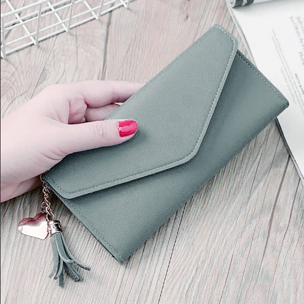 Women Wallets Long Style Multi-functional Wallet Purse Fresh Pu Leather Female Clutch Card Holder Mujer Handbag #YJ: Green 