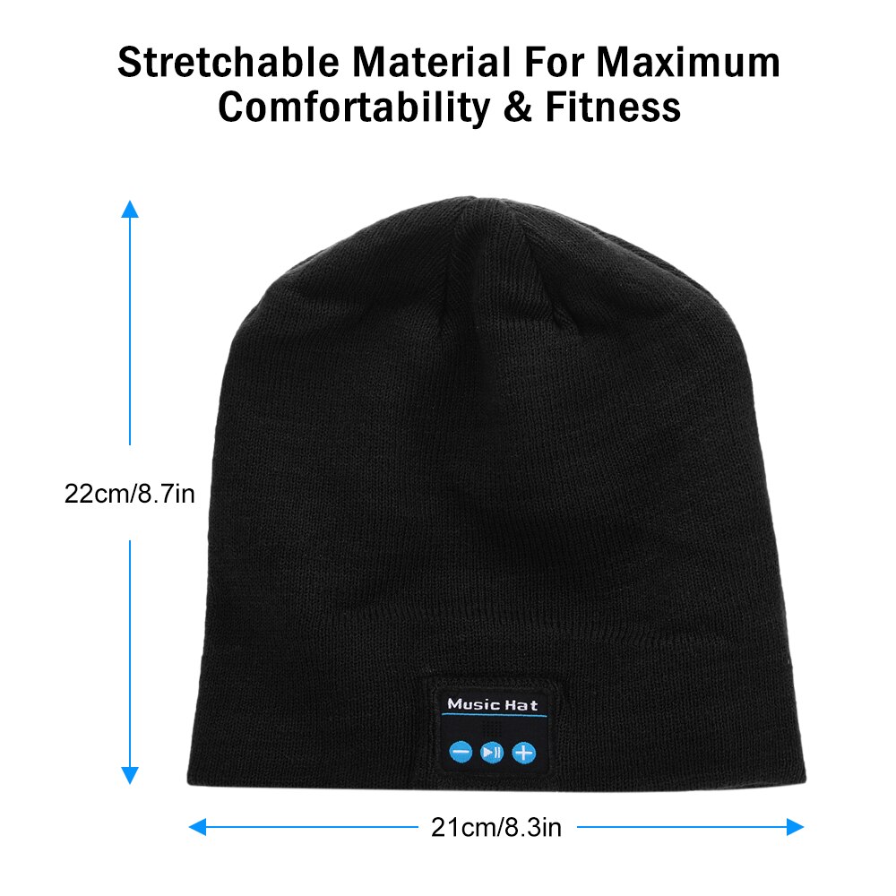 Bluetooth Beanie Hoed Voor Outdoor Sport Bluetooth 4.2 Draadloze Headset Call Music Winter Warme Gebreide Muts M5 Muziek Label Running