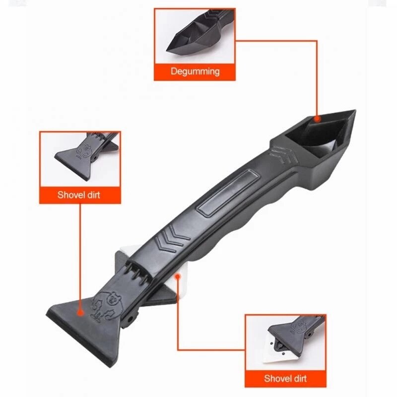 Raspador de silicona 5 en 1, removedor de pegamento, cuchillo de ángulo, espátula para hendiduras de belleza, Kit de rascador de lechada, herramienta de calafateo Coner multifunción