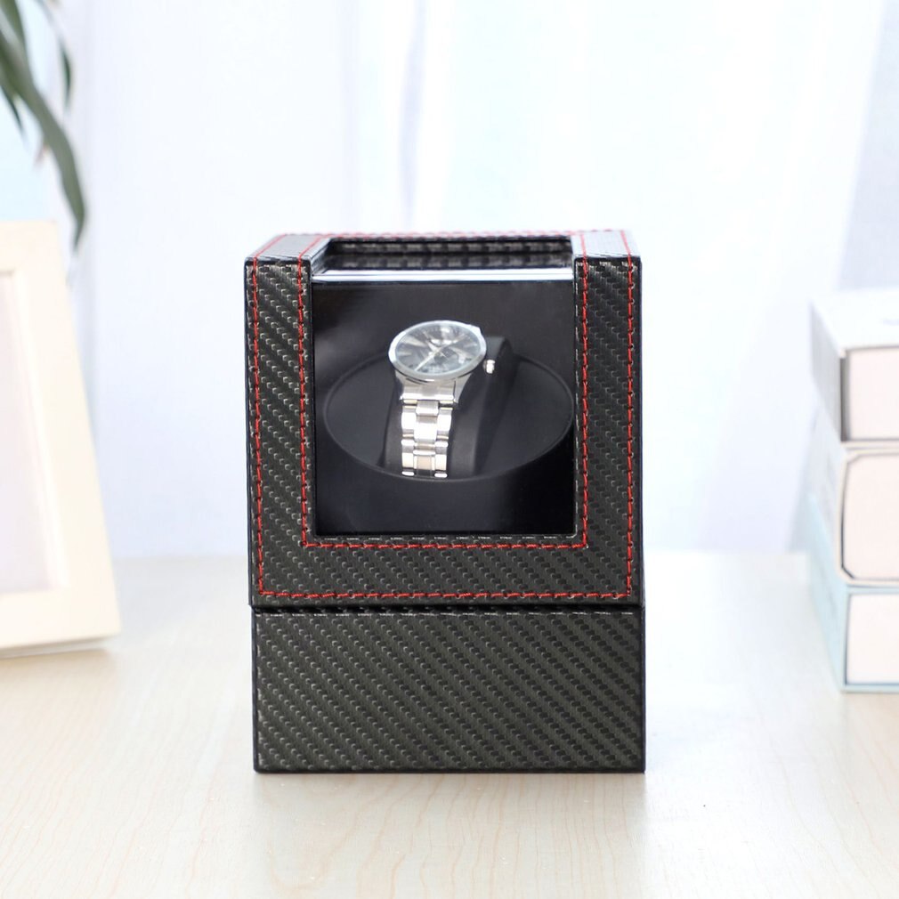 Carbon Motor Shaker Horloge Winder Houder Display Automatische Mechanische Horloge Kronkelende Doos Sieraden Automatische Horloge Eu/Us/Uk/Au