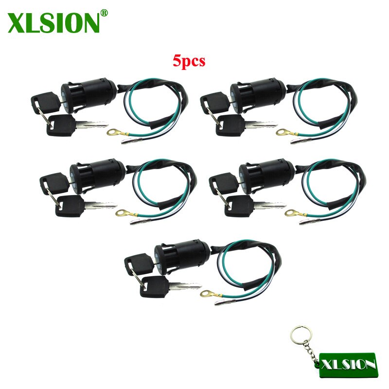 XLSION 2 Draht Zündschlüssel Für 2 Hub 47cc 49cc Mini Schmutz Tasche Fahrrad ATV Quad gehen Kart Minimoto: 5Stck