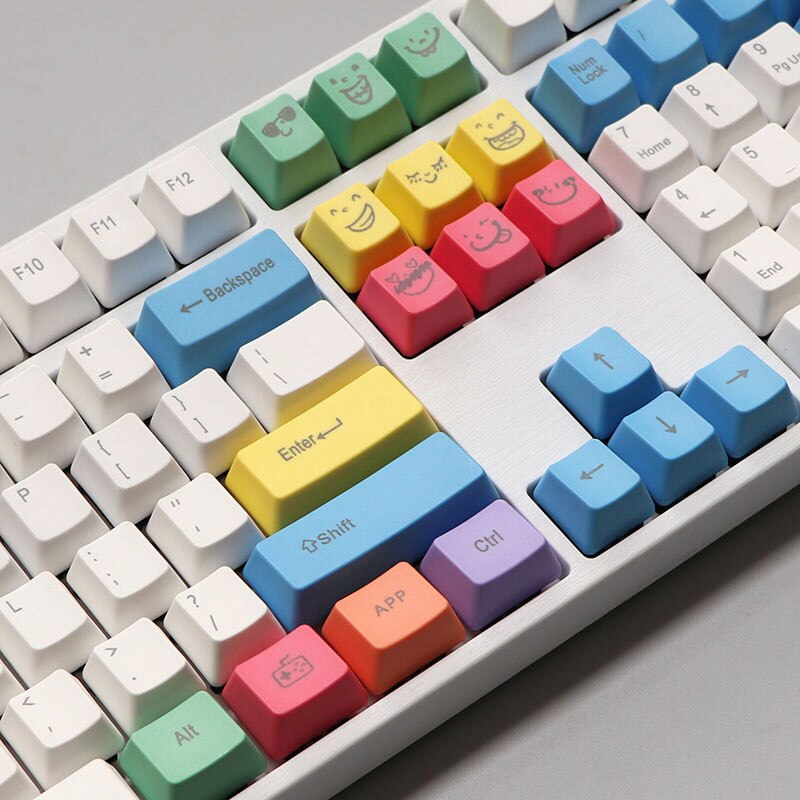 Copritasti Tastiera meccanica PBT Gesso di Colore Set keycap GH60 FFC660 64 tasti 87 eys 104 tasti 108 tasti Chiave Cap