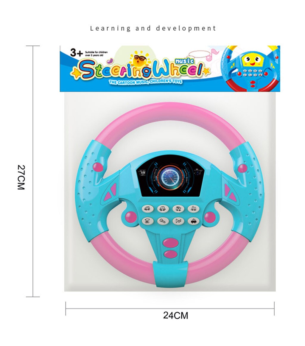 Kinderen Speelgoed Simulatie Kleine Stuurwiel Bijrijders Gesimuleerde Steering Speelgoed Wiel Vroege Onderwijs Klinkende Speelgoed Kid Speelgoed: Pink