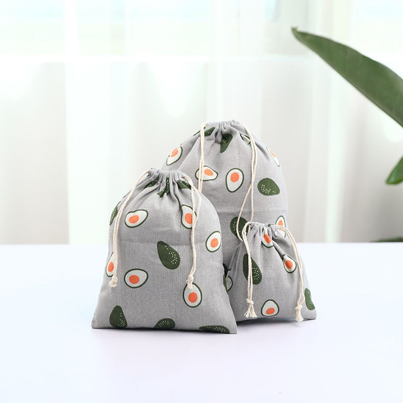 Koord Tassen Mooie Vruchten Gedrukt Harajuku Eenvoudige Canvas Kleurrijke Pouches Mode Vrije Tijd Vrouwelijke Tas