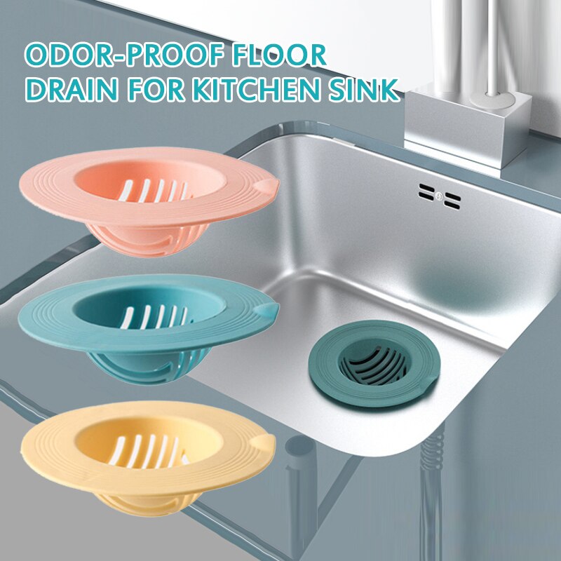 Kitchen Rubber Bath Tub Sink Floor Drain Plug Hair Catcher Kitchen Laundry Water Stopper Anti-blocking net stopper Kitchen Tool