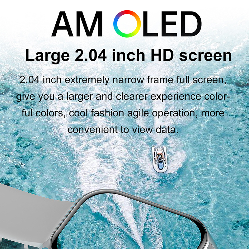HK26 Inteligentny zegarek Mężczyźni Kobiety 2,4-calowy ekran AMOLED Bluetooth Połączenie Muzyka NFC AI Głos Niestandardowa tarcza sport zdatność naganiacz zwierza Smartwatch