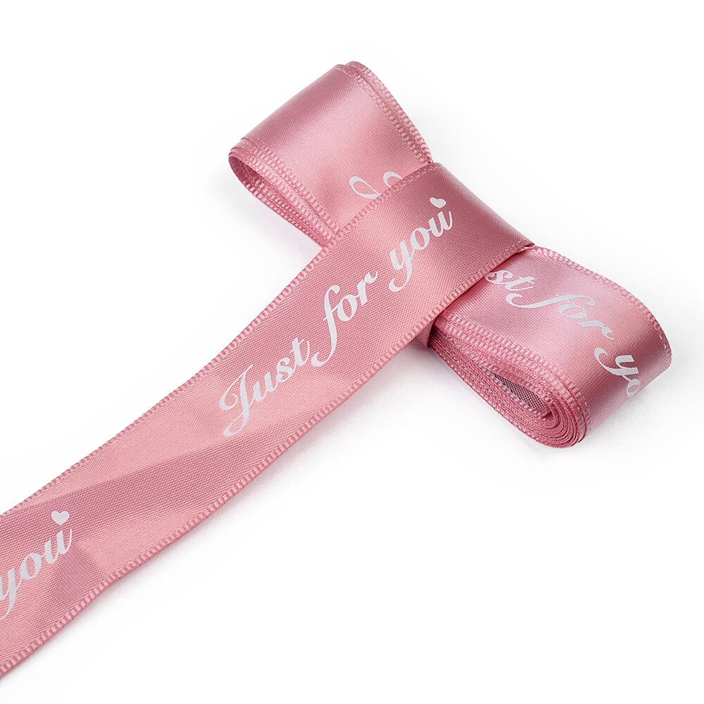 5m 25mm speciaal voor jou bedrukt polyester lint voor bruiloft, feest, kerstdecoratie, doe-het-zelf, knutsel, kaart, inpaklinten, striklinten: Donkerroze