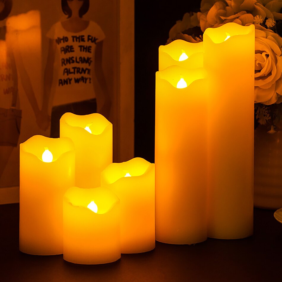 Flameless LED Candle Flicker Light Lamp Decoration, Electric Battery-powered Halloween/Christmas Candles party candles